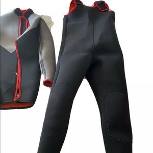 Henderson 2 piece John & Jacket Set Scuba Diving Wetsuit Combo Orange Size M